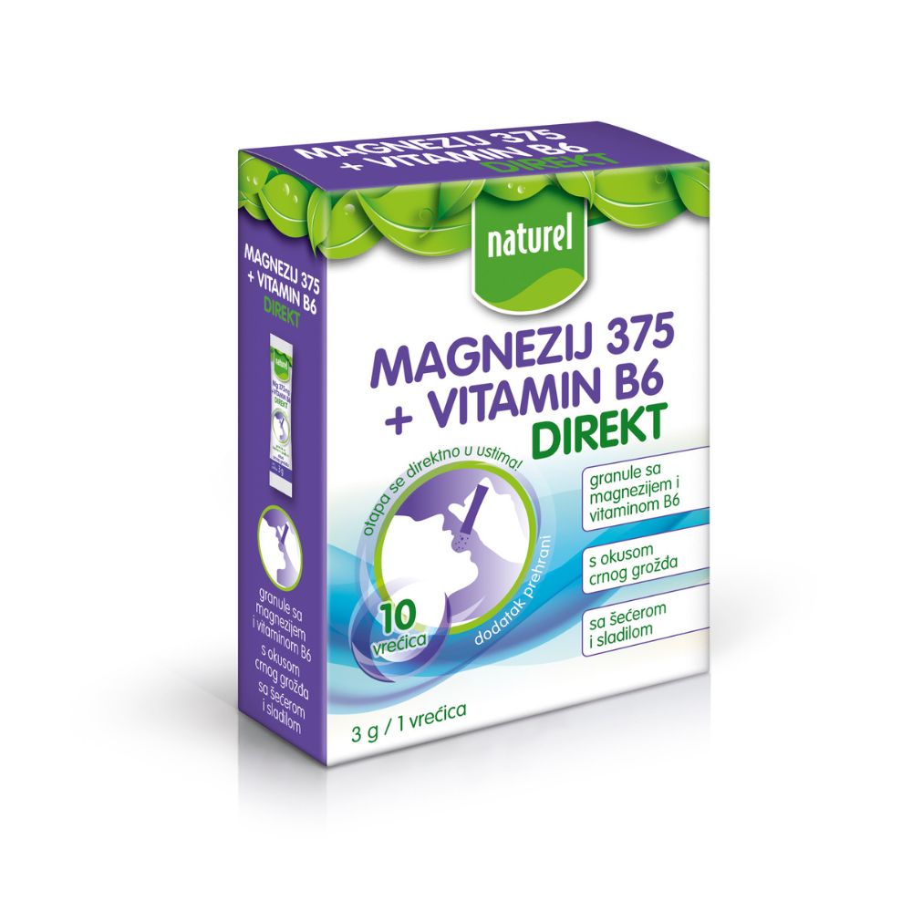 Magnezij 375 mg + Vitamin B6 direkt